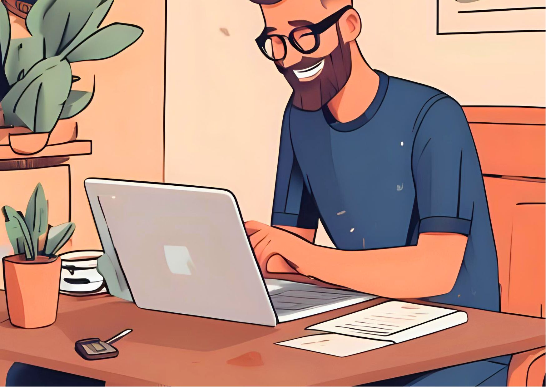 Professional sending a newsletter to clients, friends talking about his experience, work and other professional related things to stay top of mind