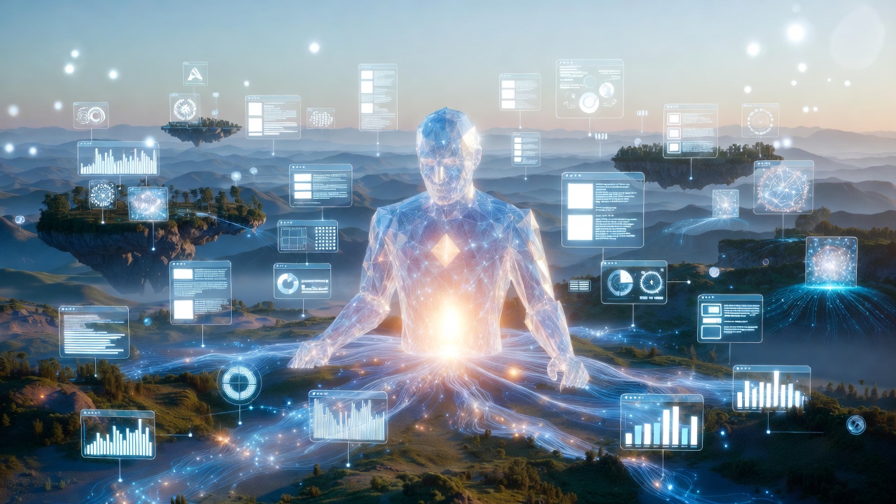 Anthony Neal Macri against an AI search interface background, illustrating the shift from traditional SEO to media-first authority and generative search visibility in 2026.